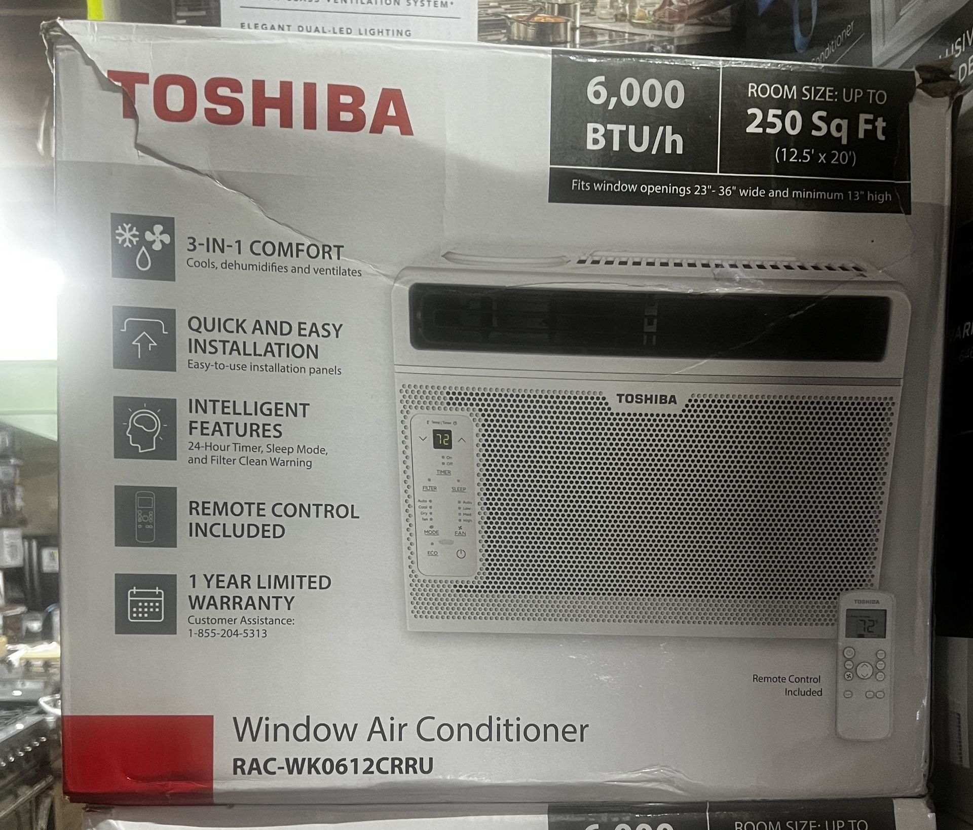 Toshiba Window AC 6BTU On Box