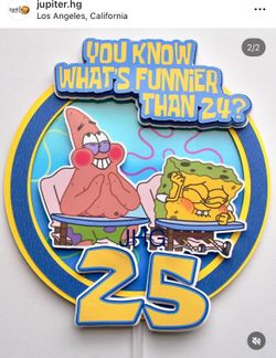 Sponge Bob Cake Topper 