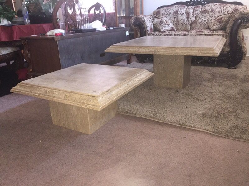 100% stone granite coffee and end table
