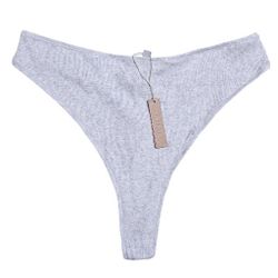 SKIMS Cotton Rib Dipped Thong Womens Size 4X
