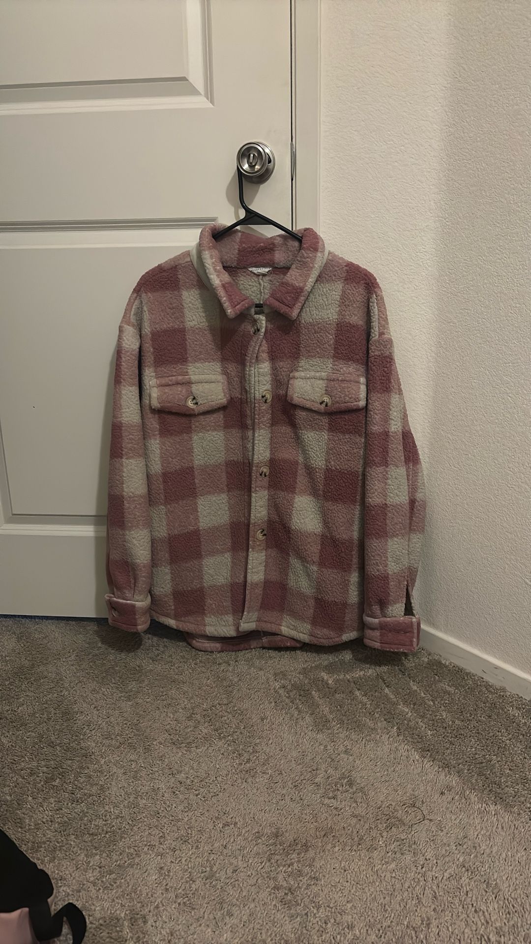Pink And White Wool Jacket Aeropostale
