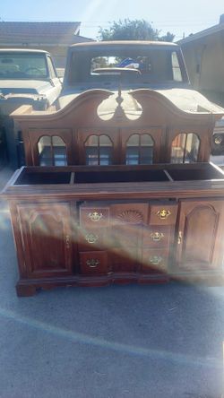 Dark wood hutch