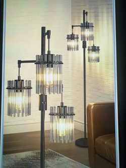 Dimmable Black Cristal standing formhouse tree floor Lamp for living Room