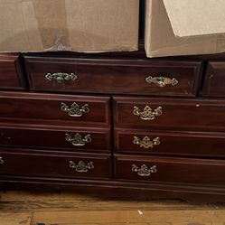 2 DRESSERS, VANITY WITH MIRROR