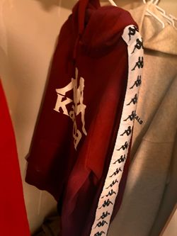 Kappa Hoodie Burgundy with Tape Logo