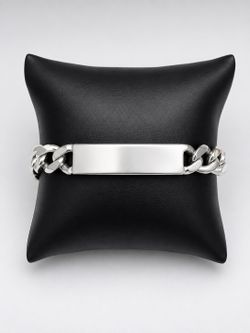 925 Sterling Silver ID Men’s Bracelet Size 8.5”