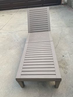 Patio Lounge Chair Chaise Recliner Adjustable Backrest Outdoor&Indoor Brown