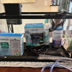 10 Gallon Aquarium And Supplies