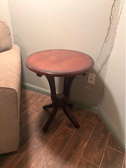 Wood side table