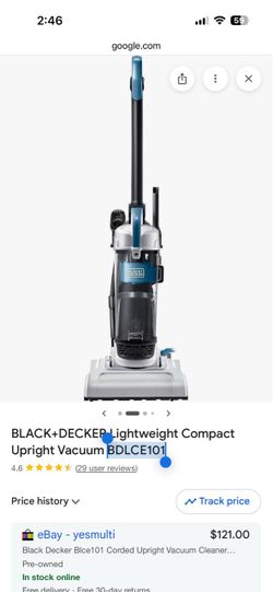 Black and Decker Upright Bagless Vaccuum