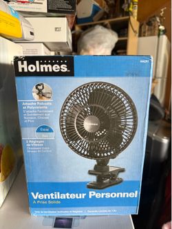 📦 New Holmes Tight Grip Personal Clip Fan – 2-Speed Adjustable Desk Fan (Model HACP7)