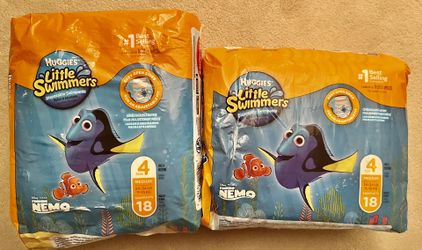 Huggies Little Swimmers Size 4 Medium 24-34 Lb  