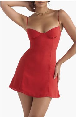 Christiana Floral Minidress HOUSE OF CB Red Women’s Small