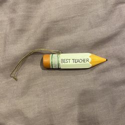 Best Teacher Pencil Ornament 