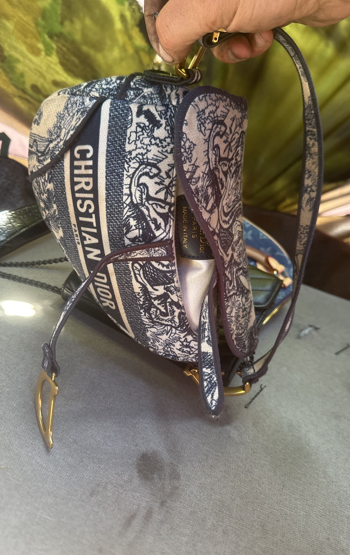 Christian Dior Mini Saddle Bag With Strap