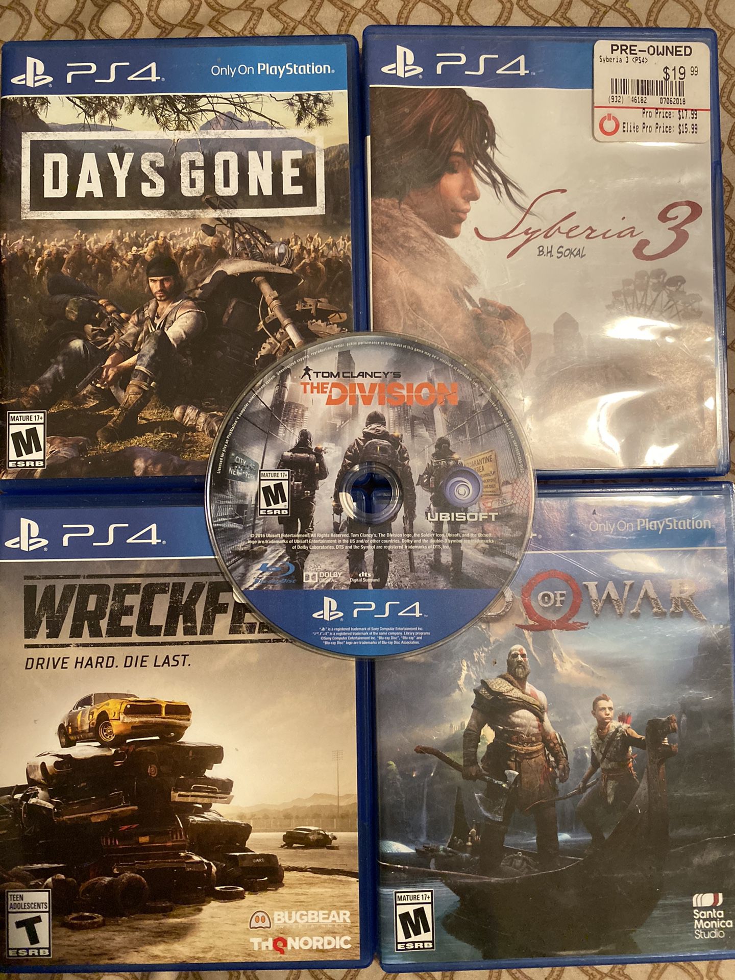 Used ps4 games $65 for 5