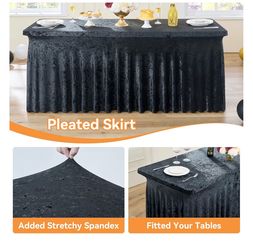 New velvet tablecloth for wedding party banquet 6 ft tables food comida manteles boda