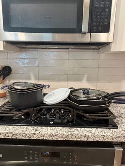 Dark Nonstick Cookware Set with Lids
