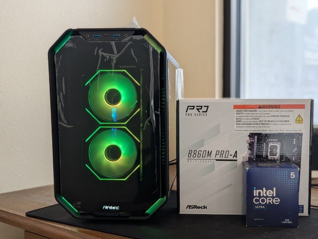 Intel Core Ultra 5 RGB MATX Desktop PC Computer 