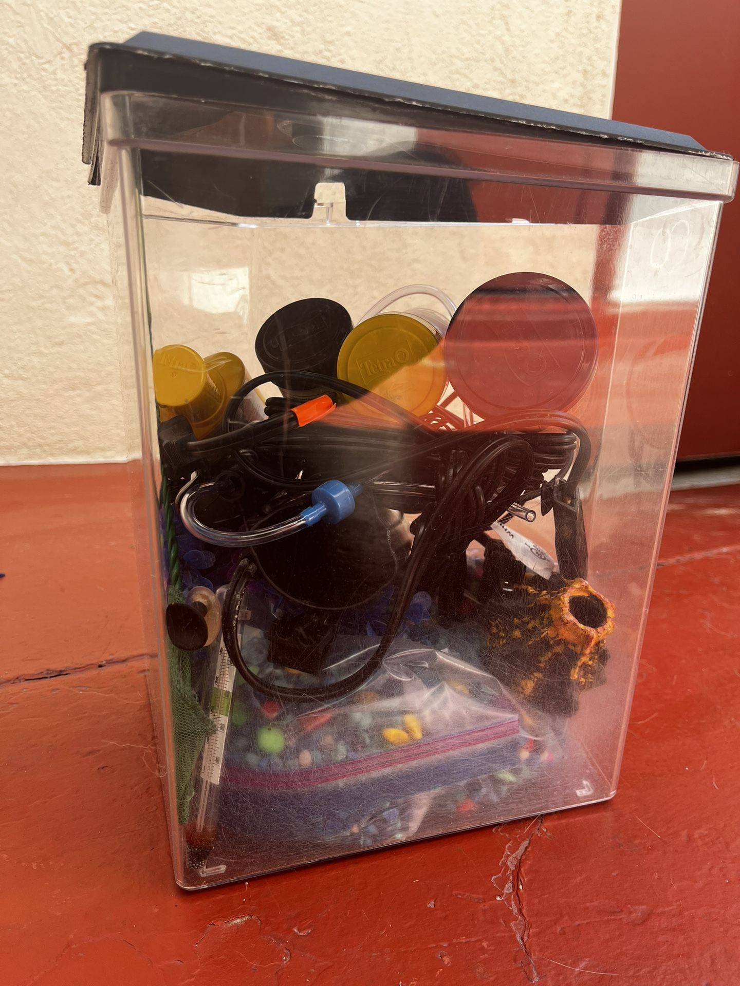 Small Fish Tank Setup — Complete Kit with Filter, Light, Decor & More