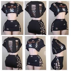 Def Leppard Custom Tshirt Skirt 