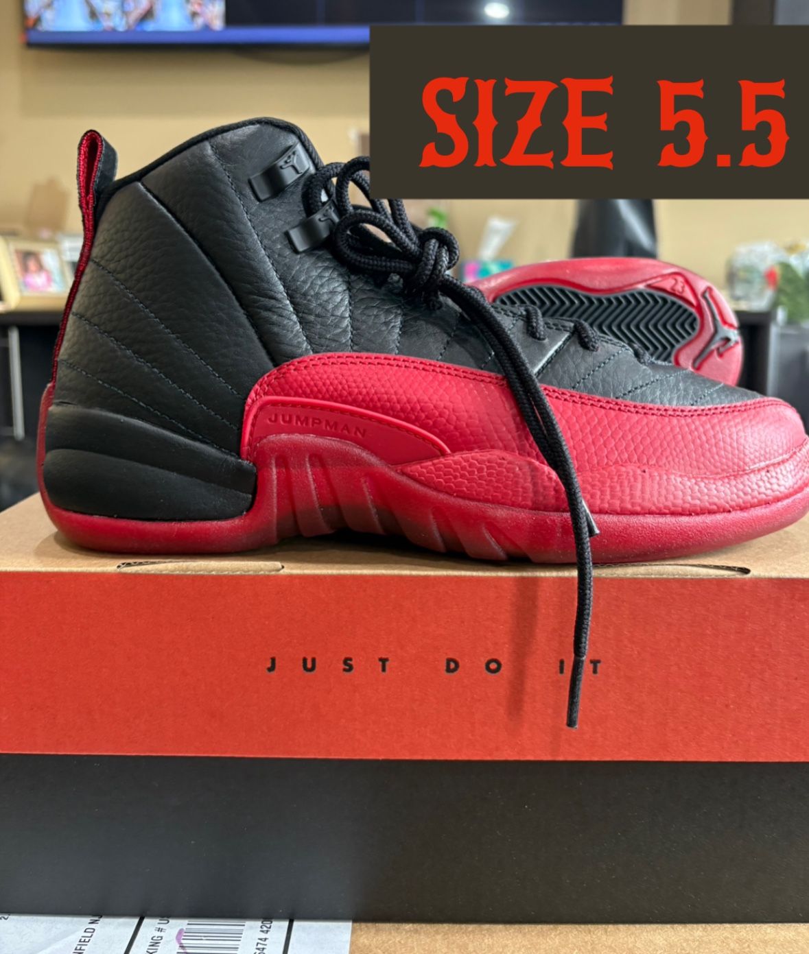 Jordan 12 Flu Game GS Size 5.5