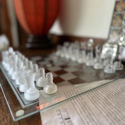 Fifth Ave Crystal Chess & Checkers Set
