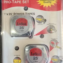 Lufkin Tape Measure x2 each. 25'