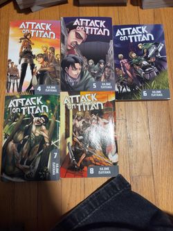 Attack on titan manga volumes 4-8