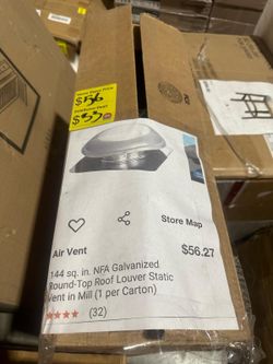 SaleSumo Air Vent 144 Sq. In. NFA Galvanized Round-Top Roof Louver Static Vent in Mill (1 per Carton)