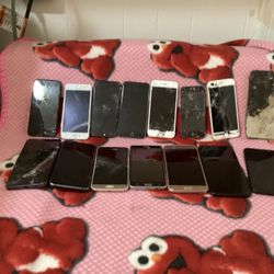 Lot Of Apple iPhones Samsung Cells And Tablet And iPad Lot Of 22 For Parts Not Working 