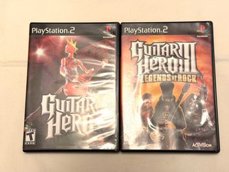 PS2 Guitar Hero I & III Complete