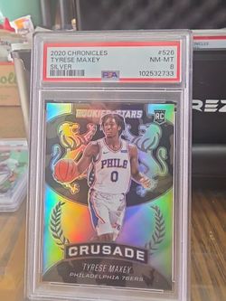 2020-21 Chronicles Rookies and Stars Tyrese Maxey Rookie RC Silver #526 PSA 8