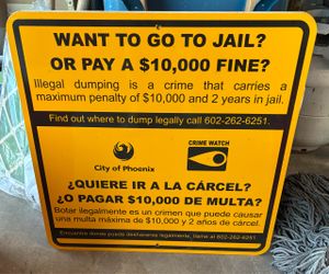 City of Phoenix - No Dumping signs