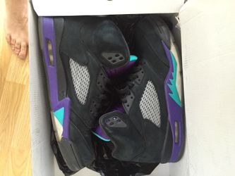 Jordan 5 black grape size 11