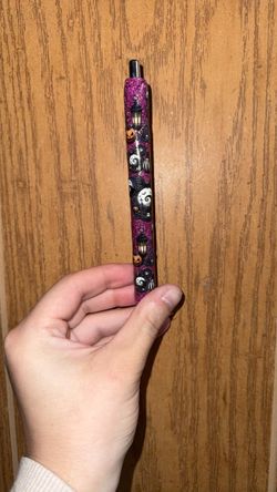 Pink Glitter Nightmare Before Christmas Inspired Halloween Custom Pen