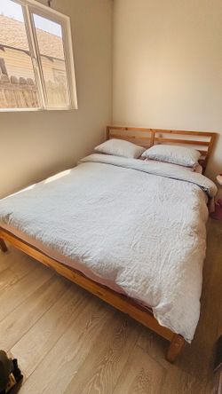Bed Threads Queen Linen Duvet Cover + 2 Pillow Shams *LIKE NEW*