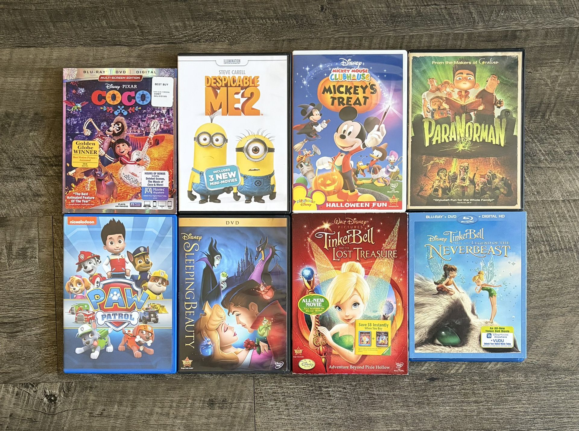 Disney Animated Movies DVD Lot (Lot of 8 Movies)