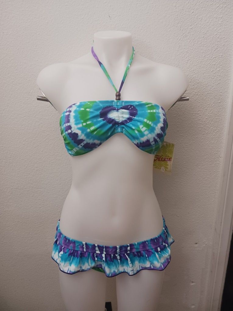 Hobie 2 Piece Bikini Super Cute Size Large Multicolor