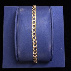 10k Gold Cuban Link Bracelet 7in 