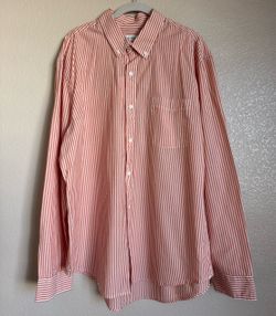 Men's striped button up long sleeve