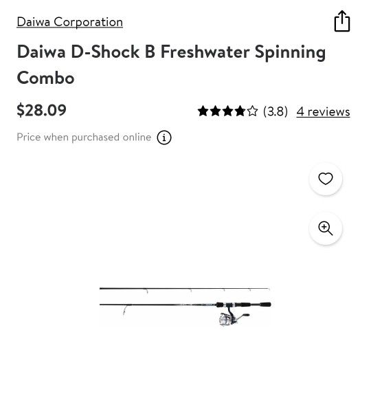 Daiwa D-Shock B Freshwater Spinning Combo