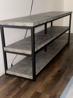 Light concrete Tv stand