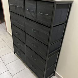 Black Fabric Drawer Dresser New Never. Used 