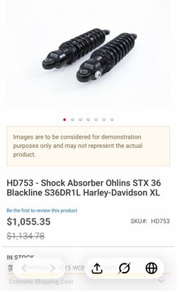 HD753 - Shock Absorber Ohlins STX 36 Blackline S36DR1L Harley-Davidson XL