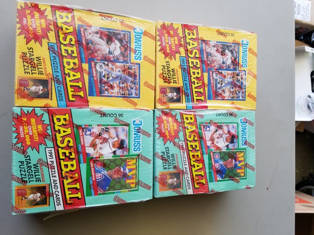 Factory sealed baseball cards 1987-1993 cases $10 -$20 per case special today only