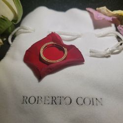 18k Yellow Gold With One Ruby Inside Roberto Coin Ring
