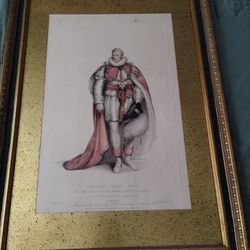 Antique Etching 1821 Knight Grand Cross 