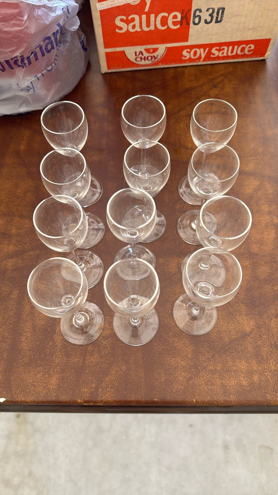 12 Crystal Cordial Glasses