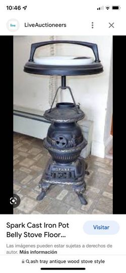 Spark Cast Iron Pot Belly Stove Floor Ash Tray I’m GREAT CONDITION nothing is missing Nothing is damage Immaculate Condition $179dls Text me your best